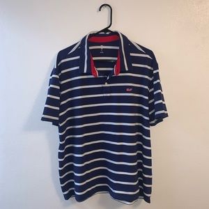 Vineyard Vines Blue & White Stripe Polo Size XL Target